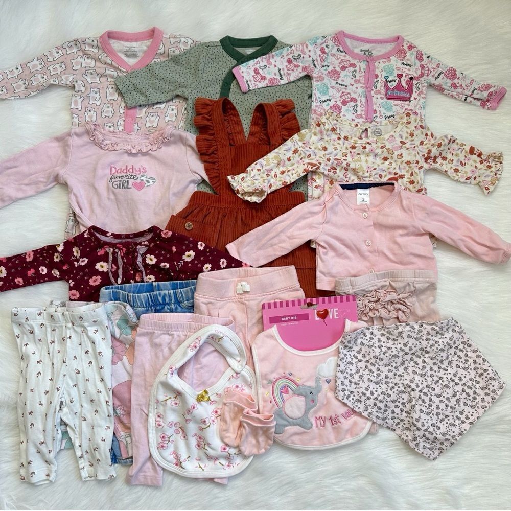 0-3 Months Baby Girl Fall/Spring Clothes LOT
